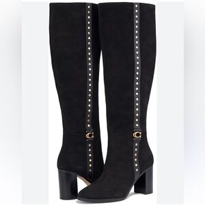 COACH Ollie Knee High Black Boots